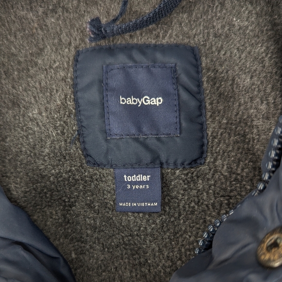 Vintage Baby Gap Winter Down Jacket Navy Blue Size 3T - Picture 5 of 8